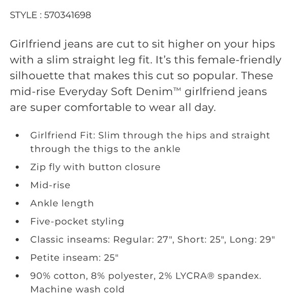WHBM Mid-Rise Everyday Soft Denim™ Girlfriend Jeans - Picture 5 of 8
